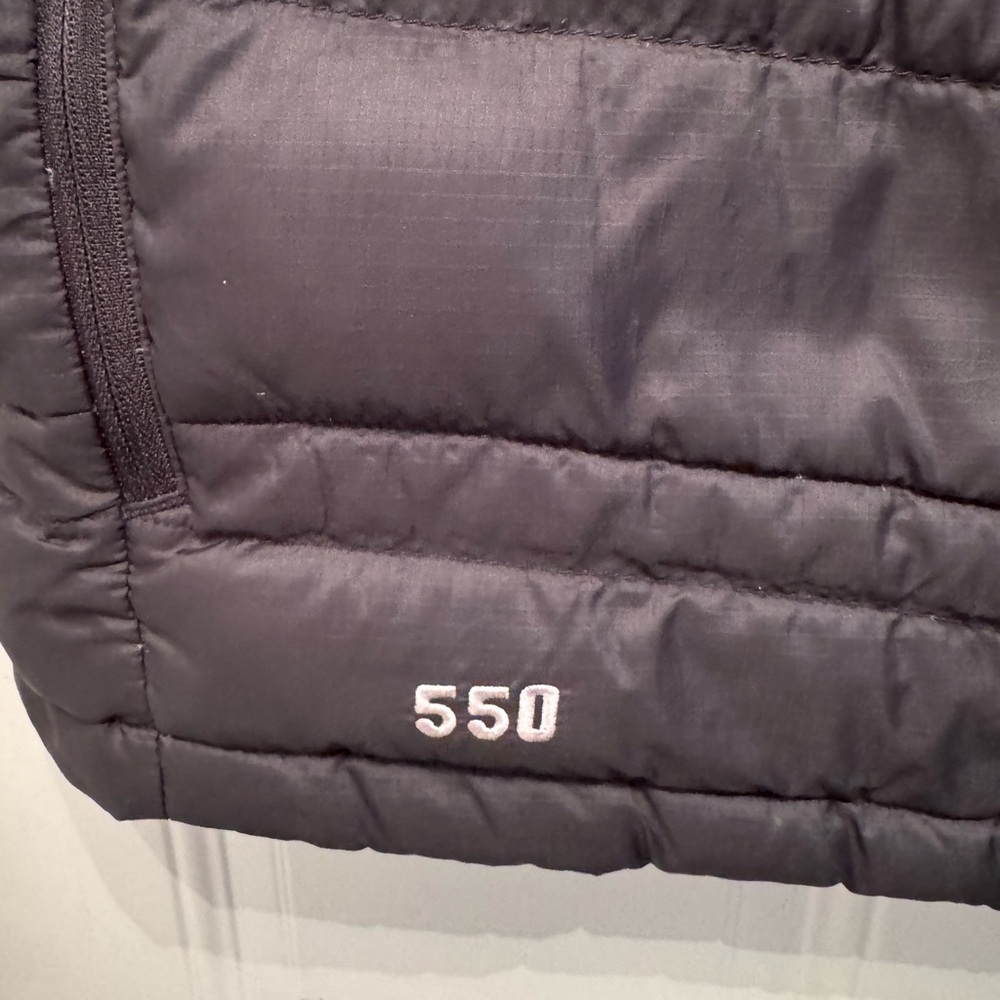 The North Face 550 Fill Puffer Vest Down Mens Large Black Full Zip - Picture 3 of 5